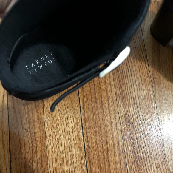 Barneys New York Suede Stacked Heeled Bootie - Picture 4 of 6